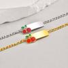 Stainless Steel Three To One Nk Chain Cherry Lettering Personalized Curved Brand Children'S Cute Bracelet Br-2531
