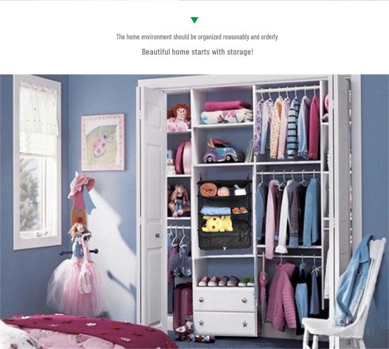 Multifunctional Large-Capacity Foldable Travel Hanging Clothes Organizer