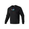 Letter Crewneck Casual Long-Sleeve Sweatshirt for Men Black