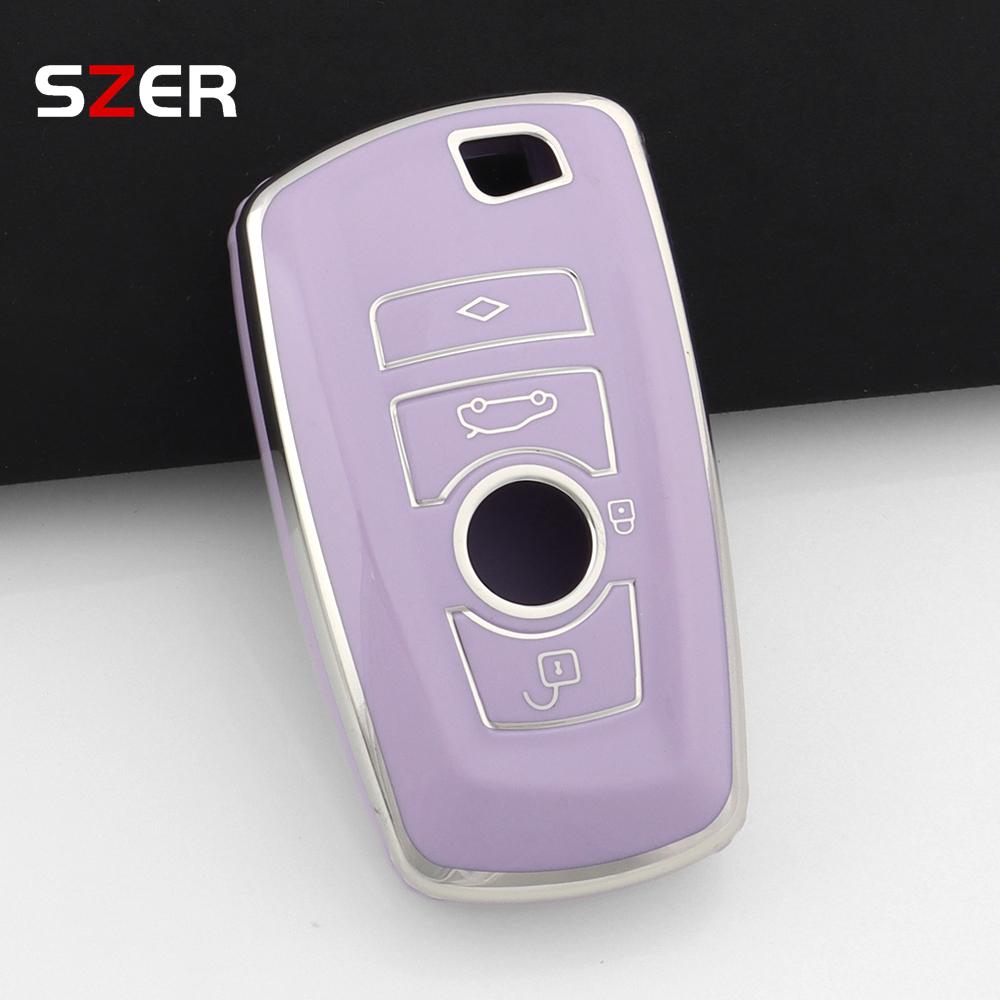 Pink Tpu Car Key Case Cover Shell For Bmw 1 3 5 7 Series X1 X3 X4 X5 F10 F15 F16 F20 F30 F18 F25 M3 M4 E34 Fob Accessories