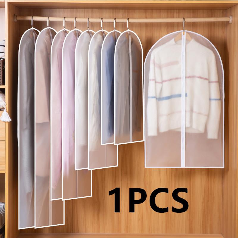 

Пылезащитный защитный чехол для одежды, полностью закрытый чехол для одежды с застежкой-молнией, прочная подвесная сумка для хранения одежды 60X140cm