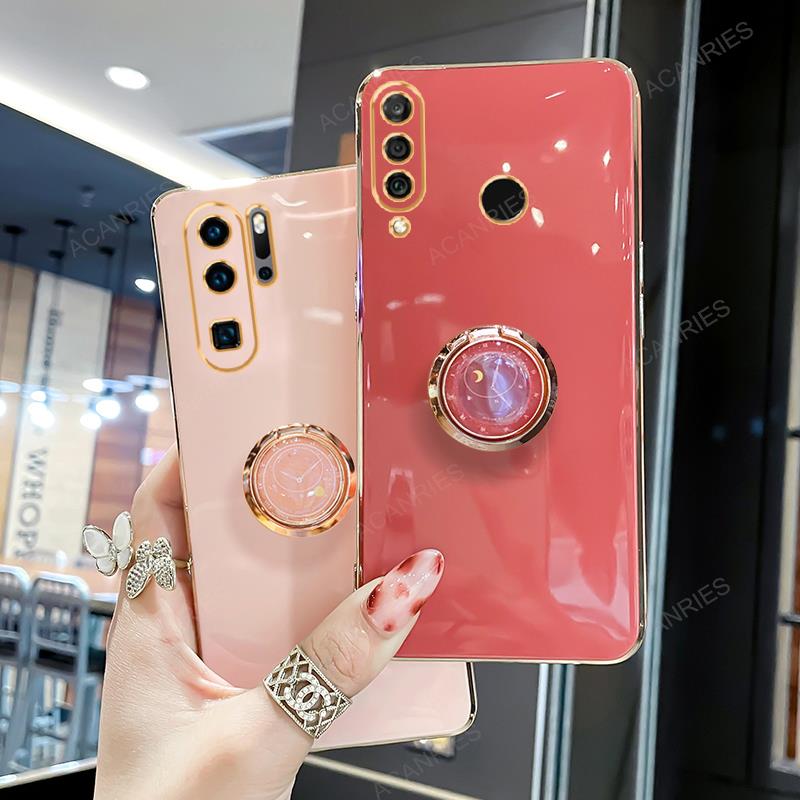 P30lite P30pro Luxus-Hülle mit Überzugsringhalter für Huawei P30 Lite P40 P20 P 20 30 Smart Pro Plus 2019, Stand-Silikon-Rückseite