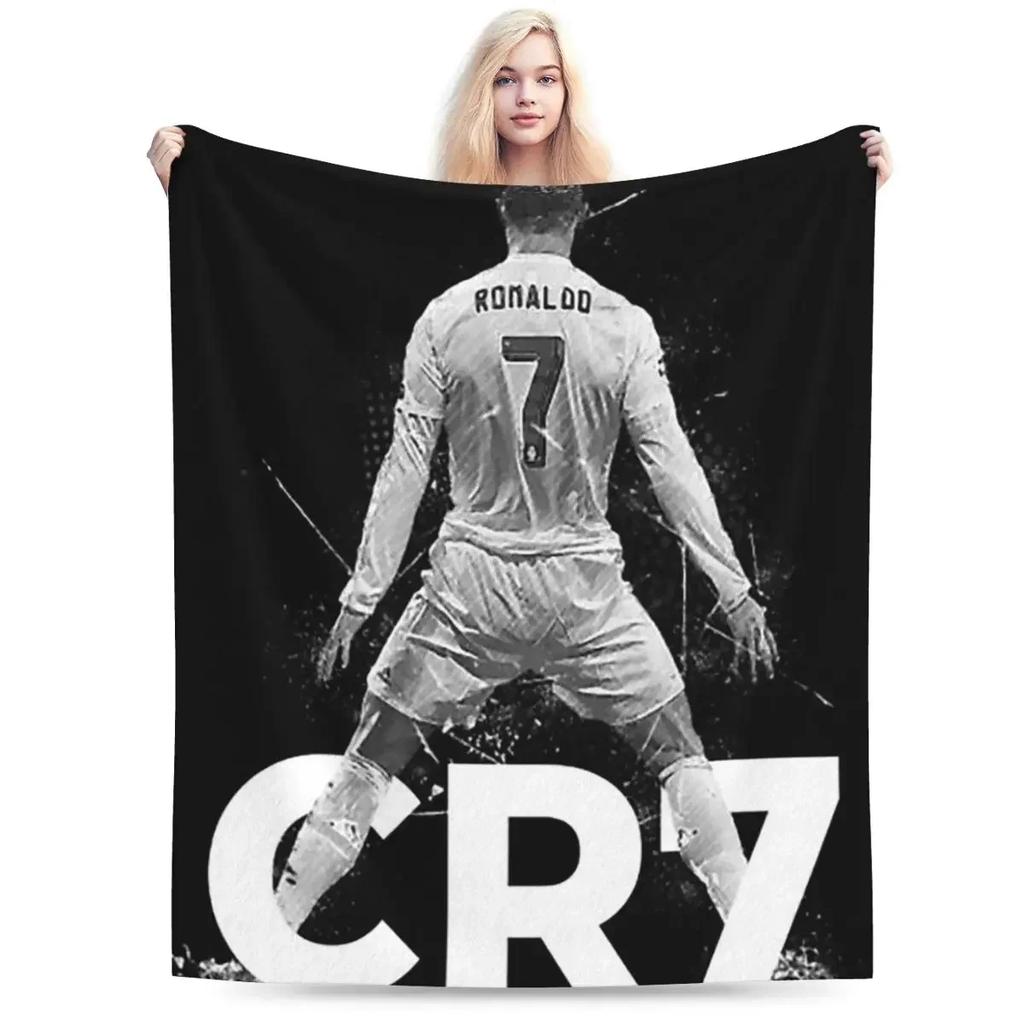 CR7 Cristiano Ronaldo Koce Miękki Ciepły Flanelowy Koc Rzutowy Pościel do Łóżka Salon Piknik Podróż Dom Kanapa