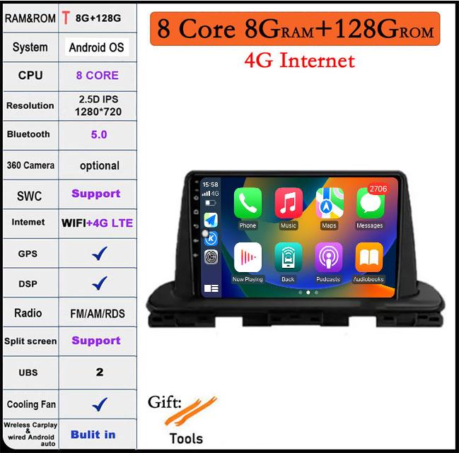 Touch Screen For Kia Cerato 4 IV 2018 - 2021 DSP Car Video Player Radio Multimedia GPS Navigation Bluetooth Wifi+4G