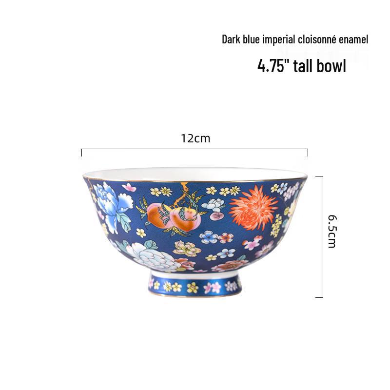 OIMG High-Temperature Ceramic Footed Rice/Noodle Bowl Set