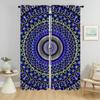 Trippy Vibrant Mandalas Kitchen Curtains for Living Room Window Curtain Tulle for Bedroom Home Interior Curtains 2 Pieces Shades