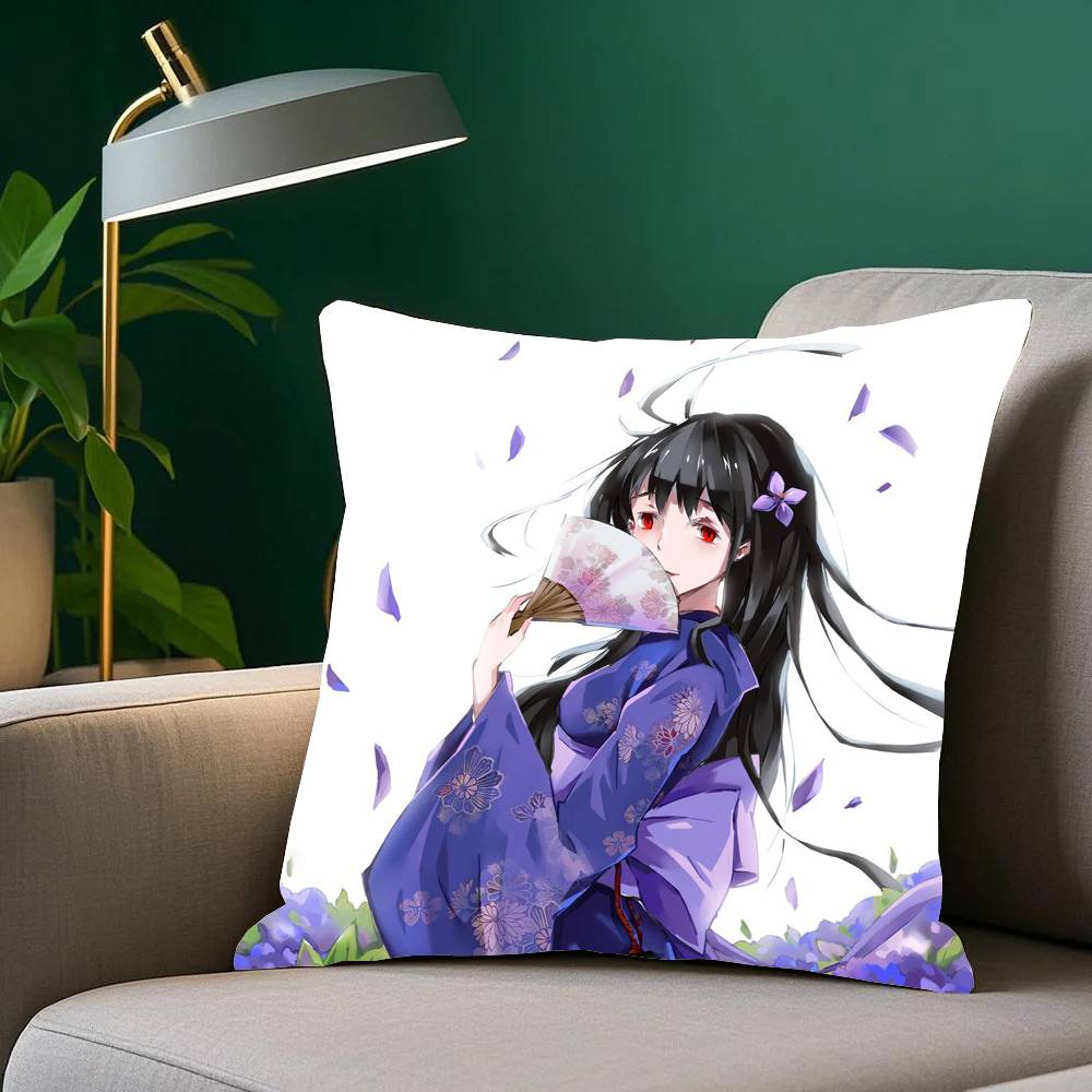 Anime S-Sankarea Pillow Case Home Decor Throw For Sofa Bed Car Room Decor Gift Idea