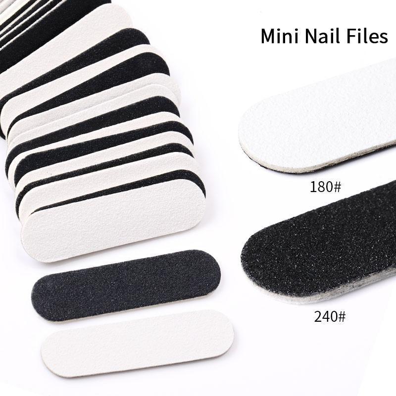 50pcs/pack Double Side Nail Files Mini Wood Sanding Buffer Block Set Professional Nail Art Tools