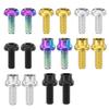 2Pcs Bicycles Water Bottle Cage Bolts M5x12mm Titaniums Alloys Bike Bottle Holder Screw Cycling Accessories Easy To Use