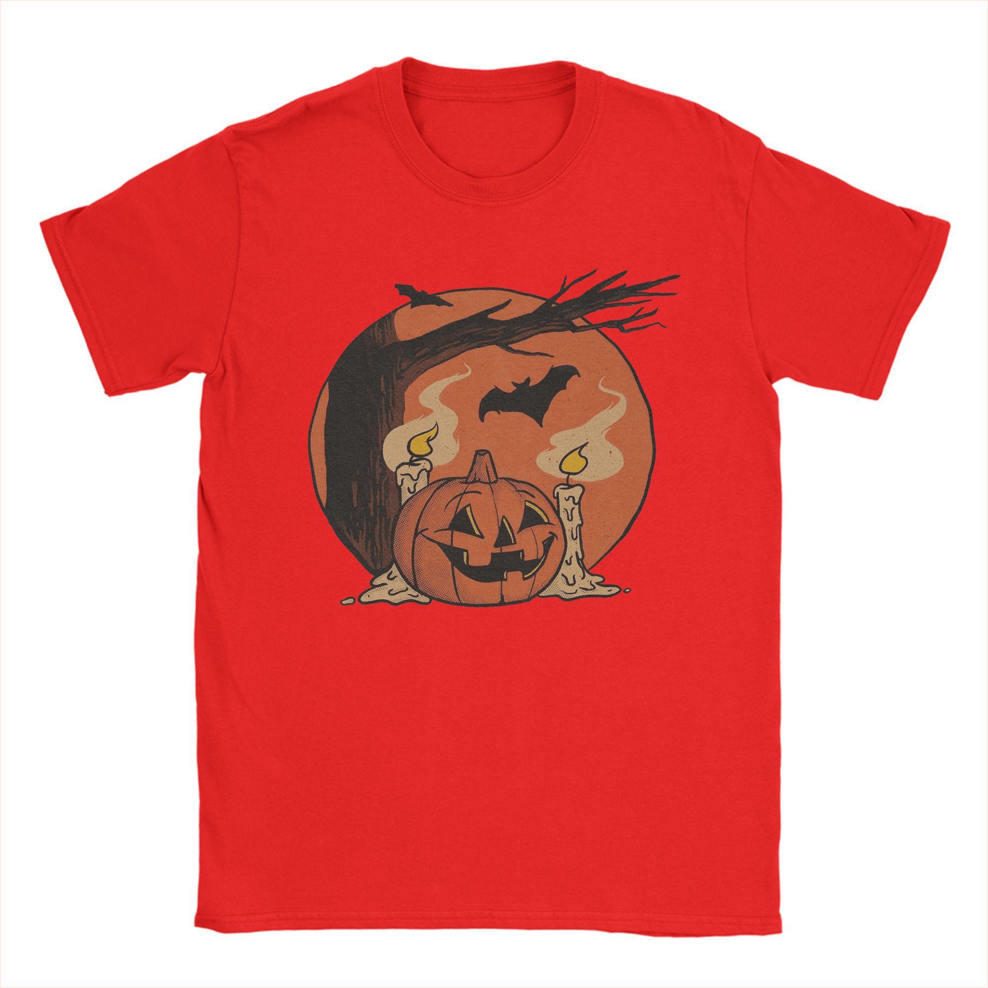 

Halloween Pumpkin T-Shirt Summer Cotton T-Shirts For Men s Trendy Cool Casual Tee Shirt Short Sleeve Streetwear Tees S