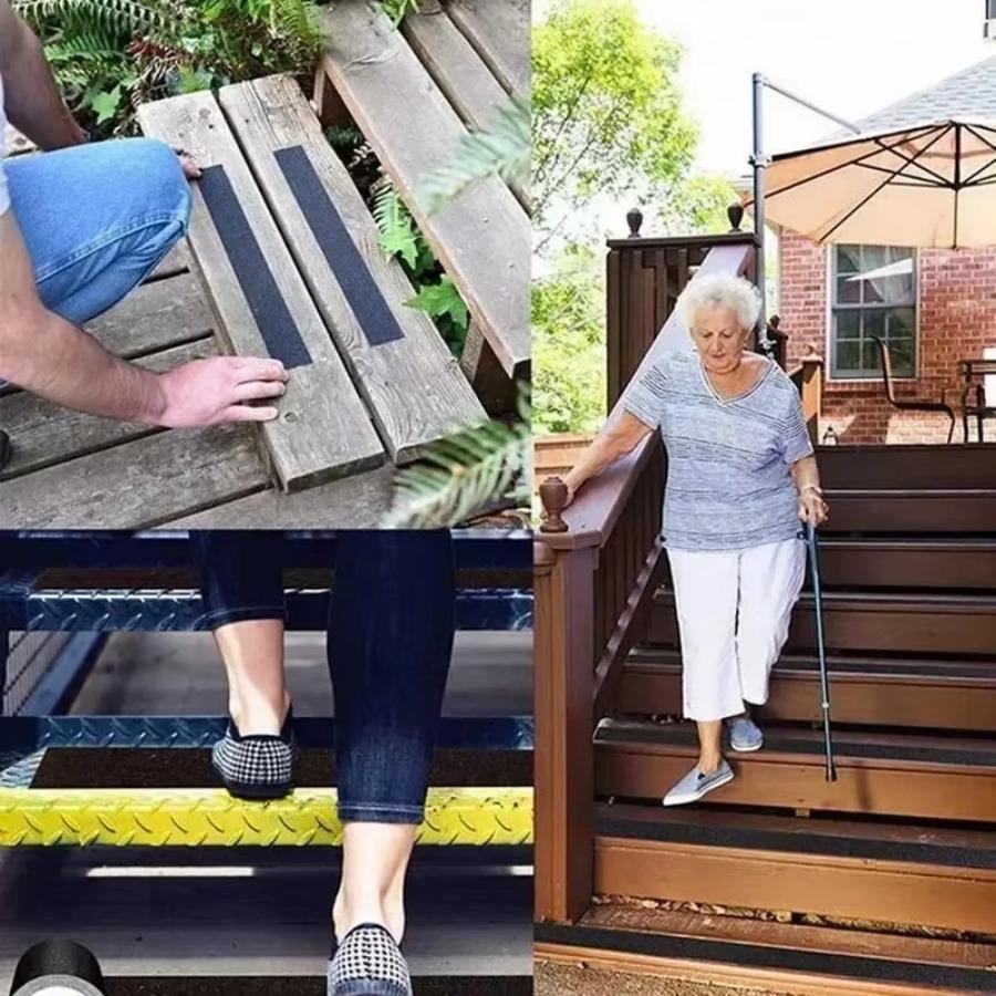 5M Grip Safety Non-Slip Solvent PVC Non Stair Fingerboard Skateboard Rubber Anti Slip Tape Waterproof Grip Grit Strong Adhesive