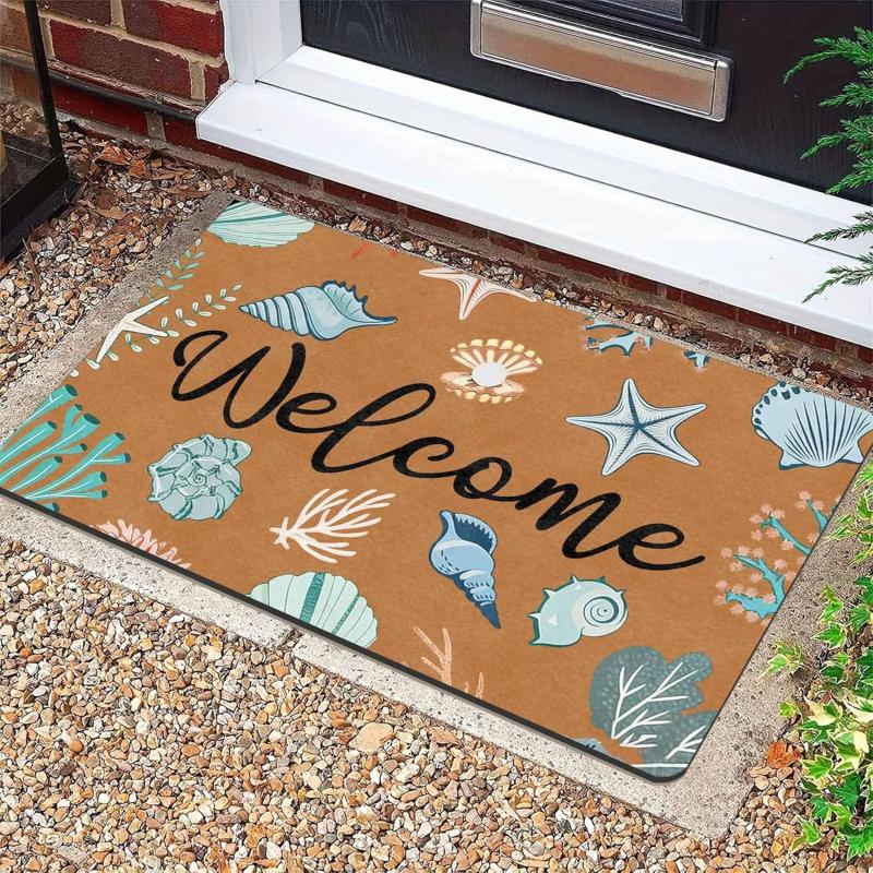 Tropical Flamingo Indoor Floor Mat Anti-Slip Outdoor Courtyard Floor Rug Front Door Welcome Mat Home Decoration