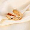 Gold-plated Seiko natural white fritillary open ring, simple personality does not fade ring