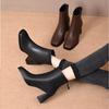 2025 Autumn New French Thin Boots Women's Winter Height Increase Thin Short Boots Temperament with Skirt Velvet High Heel Boots