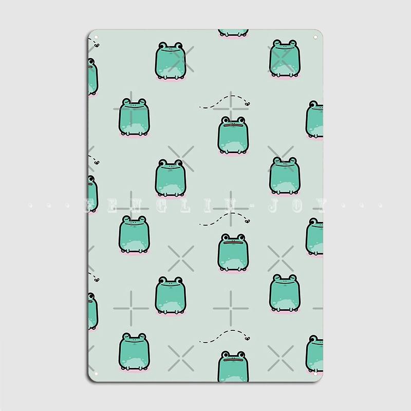 

Симпатичные лягушки Металлический знак Клубная вечеринка Гостиная Печать Настенный декор Оловянный знак Плакат 20x30cm