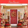 Fall Wreath For Door Beautiful Pumpkin Maple Garland For Autumn And Thanksgiving Decor