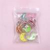 10PCS 20.8*24.8mm Acrylic Transparent Curved Moon Star Loose Beads DIY Mobile Phone Chain Jewelry Accessories