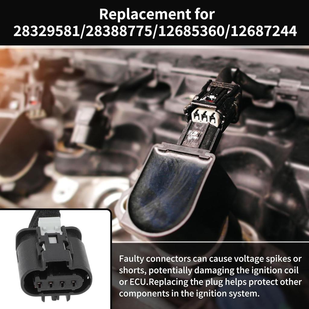 No.28329581 Fuel Injection Ignition Harness for Chevrolet Silverado 1500 2014-2019 for Left Hand Fuel Rail 5.3L 6.2L V8 Wiring Harness Plug