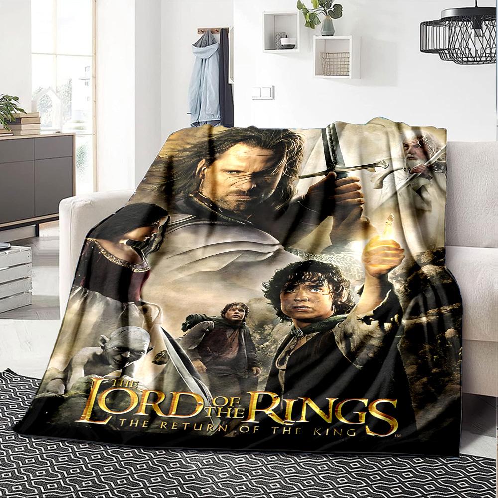1pc Lord of the Rings Return of the King Flannel Blanket Soft Warm Throw for Home, Office, Travel, All-Season Cozy Bedding GiftL1215