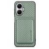 For POCO F7 G  Wallet Card Holder Cover for Xiaomi POCOF7 Redmi Turbo 4 Pro Wireless Charger Magnetic Carbon Fibre Case