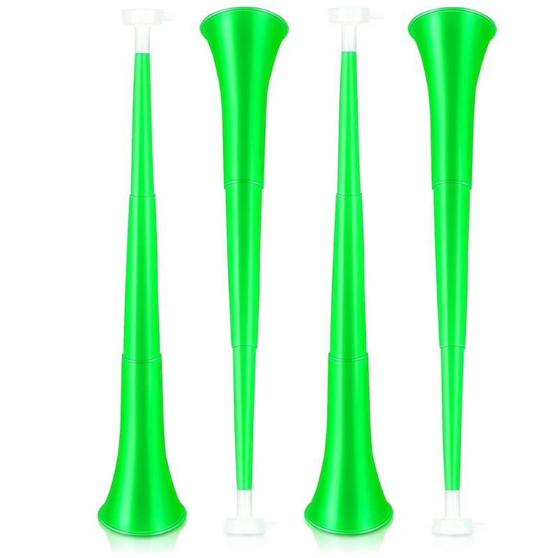 4Pcs Collapsible Stadium Horn Vuvuzela Plastic Trumpet Noisemakers For Sports Events Football Games And Party Favors