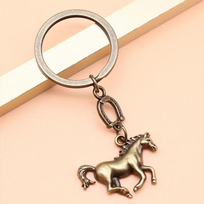 Metal Keychain Western Cowboy Keychain Creative Design Horses Pendant Keyring  Wallet Accessory