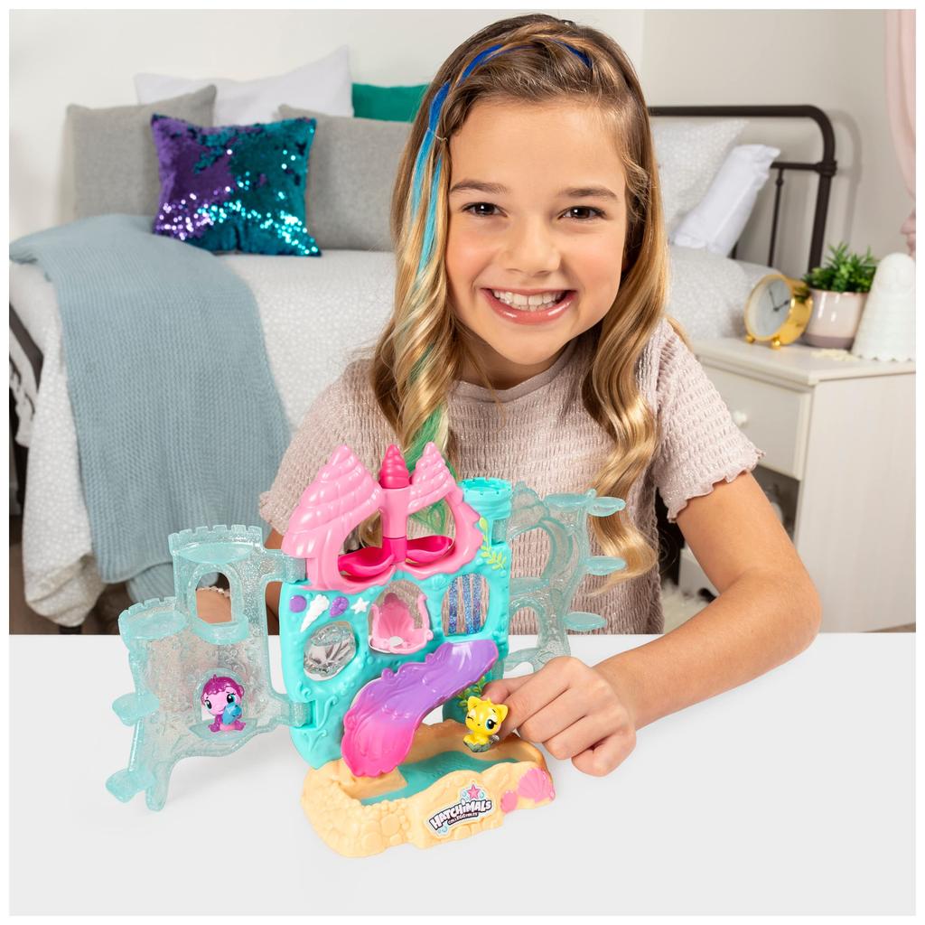 Hatchimals CollEGGtibles, Coral Castle Fold Open Playset with Exclusive Mermal Magic, for Kids Aged 5 and Up, Amazon Exclusive