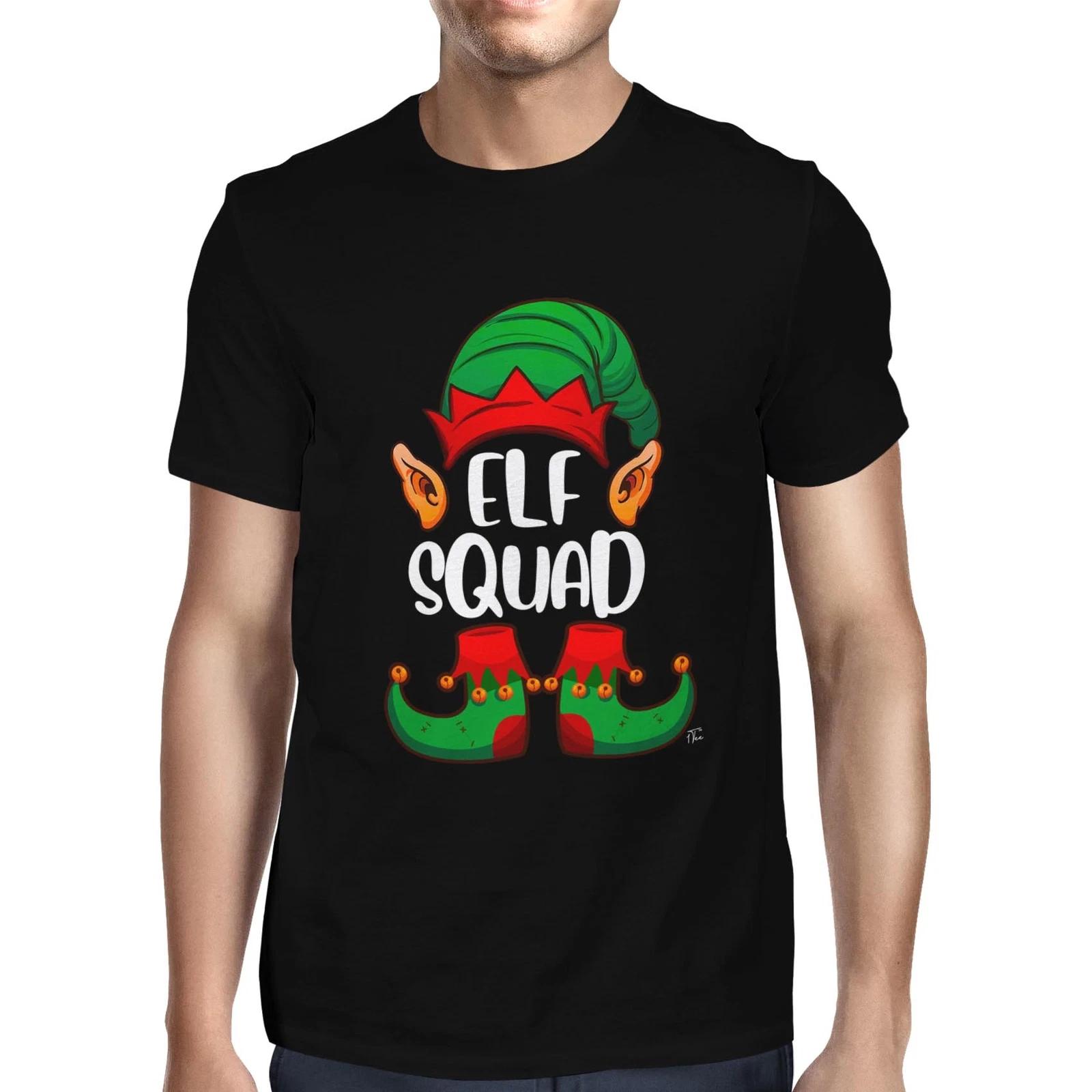 1Tee Mens Christmas Elf Squad T-Shirt S