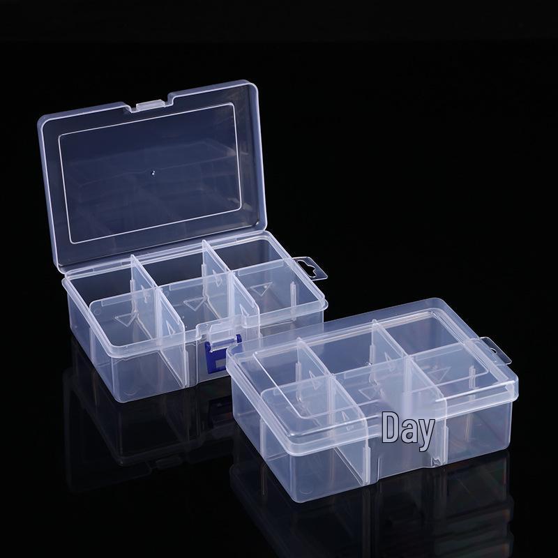 Large 6-Compartment Transparent Organizer for Fishing Gear, Jewelry, and Tools