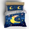 Smiling Moon and Stars Bedding Bedding Duvet Cover Set Duvet Cover Pillowcases (1 * Duvet Cover 2 * Pillowcases, Without Duvet Insert)