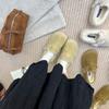 2025 Winter New Round Head with Velvet Thermal Cotton Shoes Versatile Mary Jane Platform Commuter Fluffy Women's Single Shoes