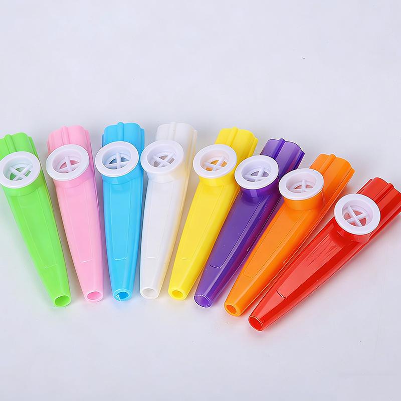 5-20PCS Colorful Plastic Kazoo Whistle Portable Harmonica Flute Instrument Learn Easily Funny Whistle for Music Lovers Gifts ZYF