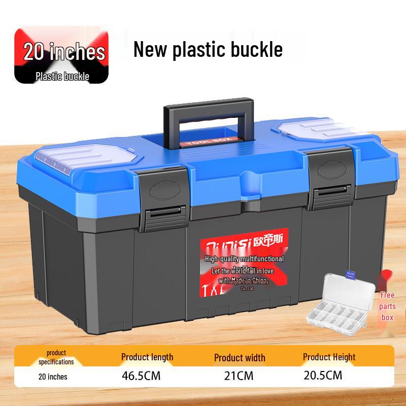 Three-Layer Foldable Plastic Toolbox for Car-Mounted Storage and Multi-Functional Repairs