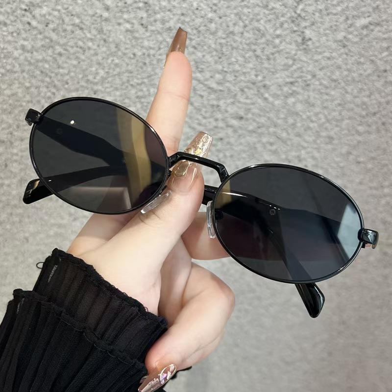 Women Oval Personality Sunglasses Luxury Brand Ins Style Eyewear Summer Sun Protection Sun Glasses Fashion Glasses Uv400
