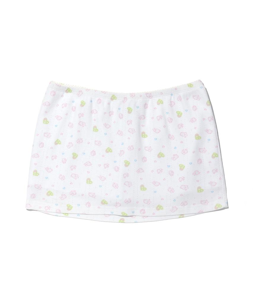 Yuhee Sheep Pattern Skirt White