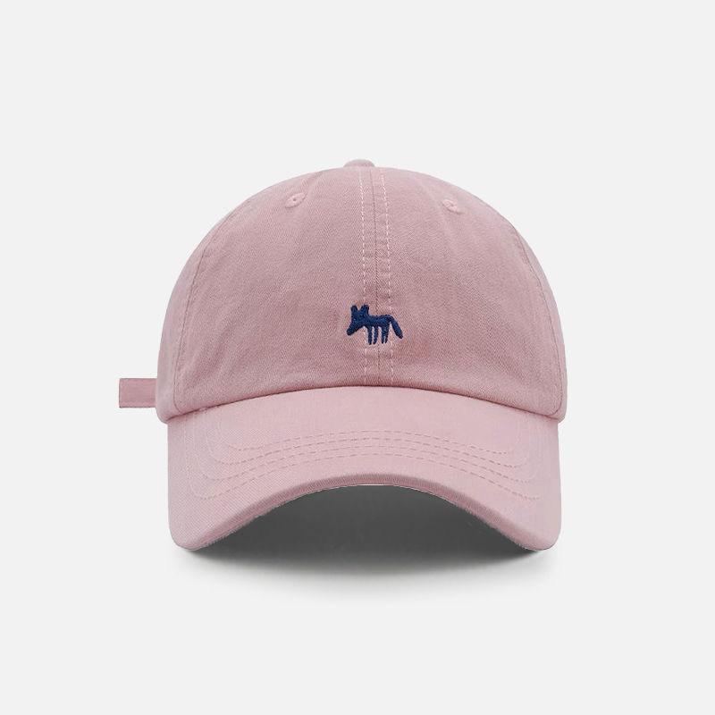 Fox Embroidery Women Baseball Cap Soild Color Cotton Sun Visors Men Outdoor Sport Adjustable Snapback Peaked Caps
