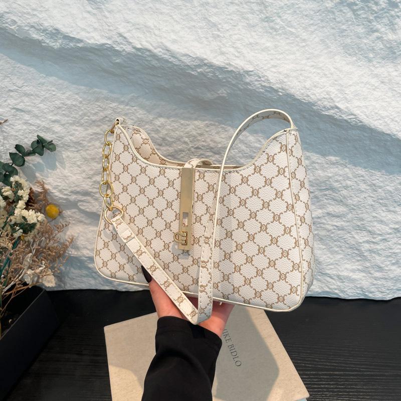 Neue beliebte Retro-Druck-Achseltasche Damen 2025 neue Frühling- und Sommer-Mode Schultertasche Mode schlichte Hand