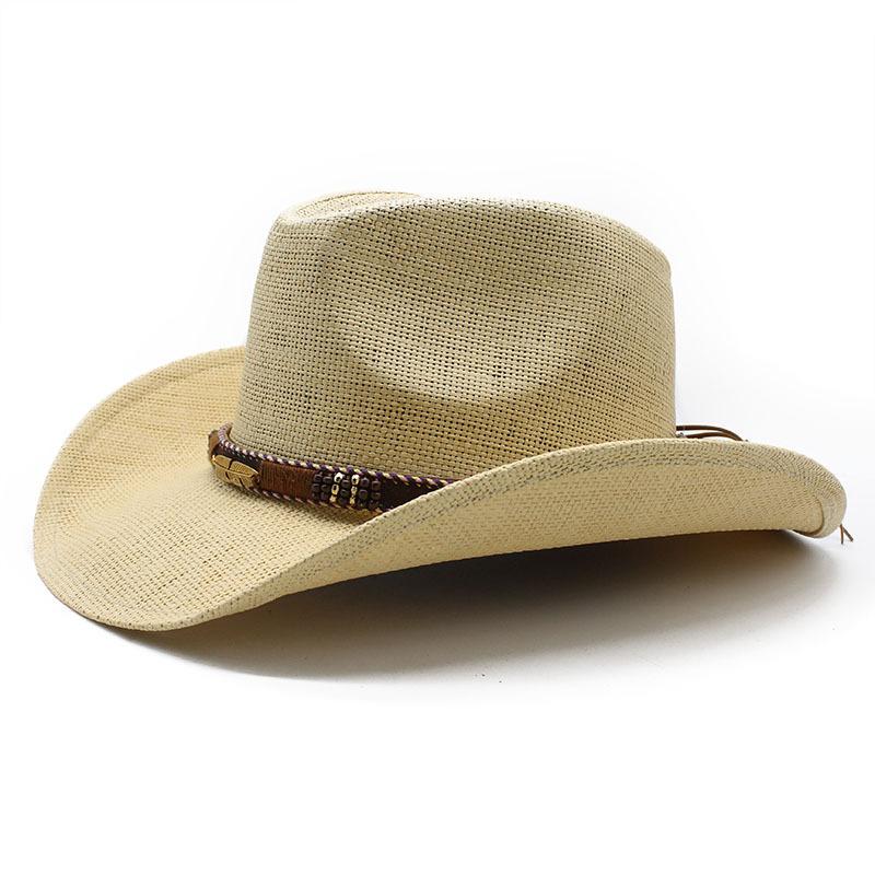 Ethnic Style Western Cowboy Hat Sun Hat Gold Leaf Retro Big Eaves Beach Seaside Sun Hat