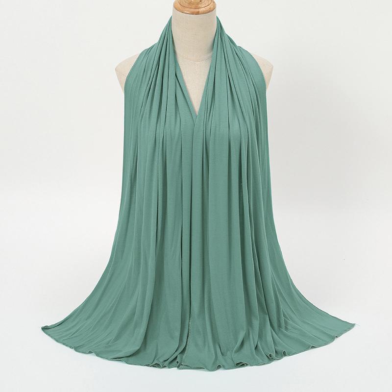 Modal Cotton Jersey Hijab Scarf For Women Stretch Shawl Plain Muslim Headband Fashion Solid Color Long Muffler 170*60cm
