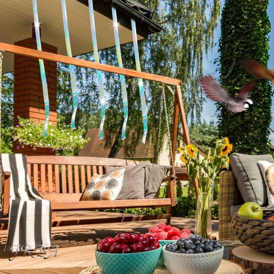 50/100M Reflective Bird Repellent Fright Tape Anti-bird Laser Flashing Tape Double-sided Deter Pigeons Crows Birds Ribbons