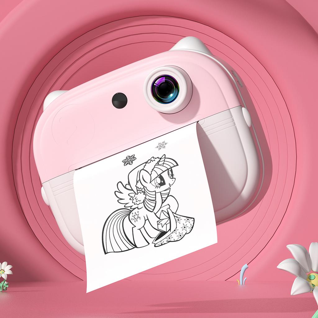 Kinderkamera, Thermo-Sofortdrucker, 2,0-Zoll-Bildschirm, Fotodrucker, 48 MP, Rückkamera, Unterstützung für Timer