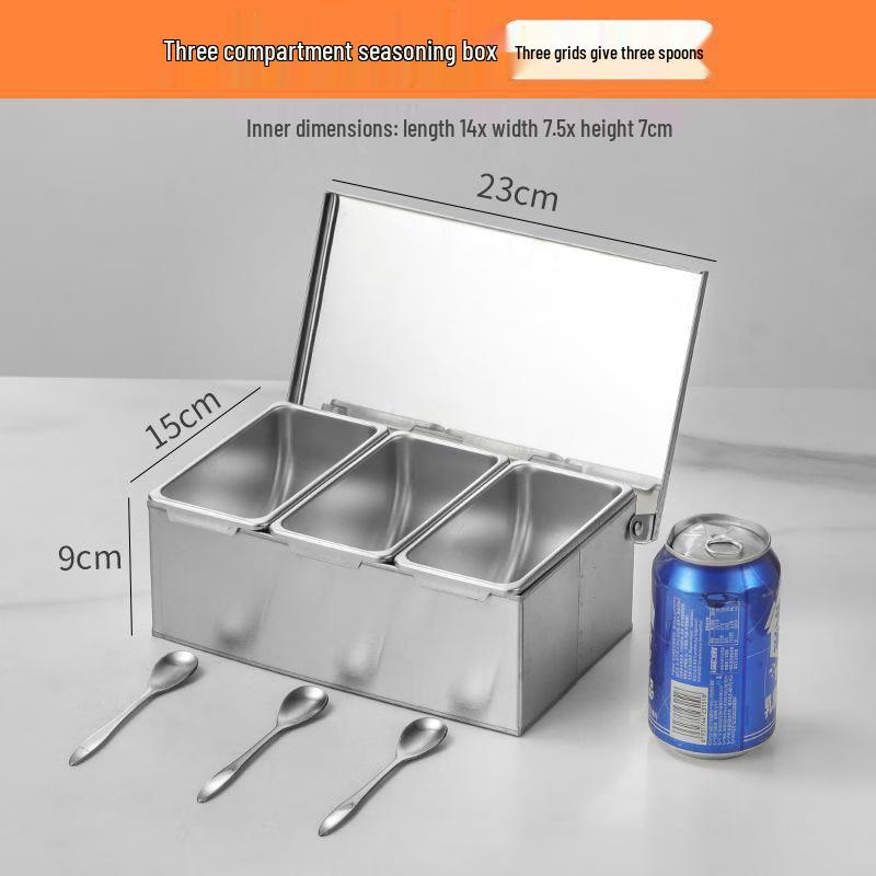 777 Stainless Steel Covered Seasoning and Storage Box