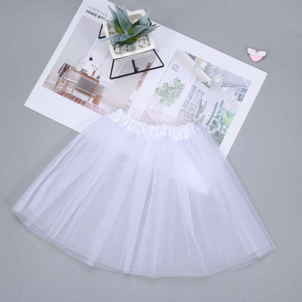 

Dance Party Performance Costume Ballet Dress Tulle Tutu Skirt Princess Dress Girls Tutu Skirt білий