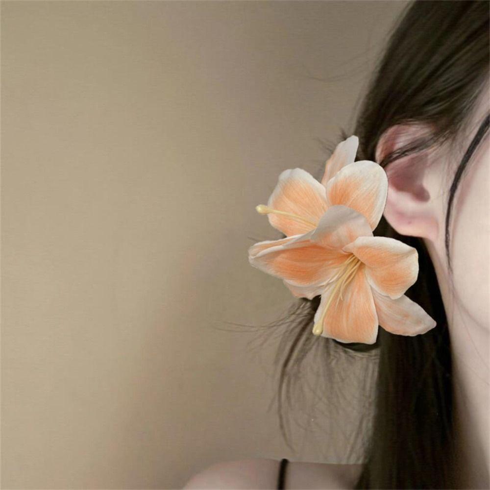 Barrettes Flower Hairpin Cloth Bohemia Hairpins Simulation Flower Duckbill Clip  Ladies/Girls