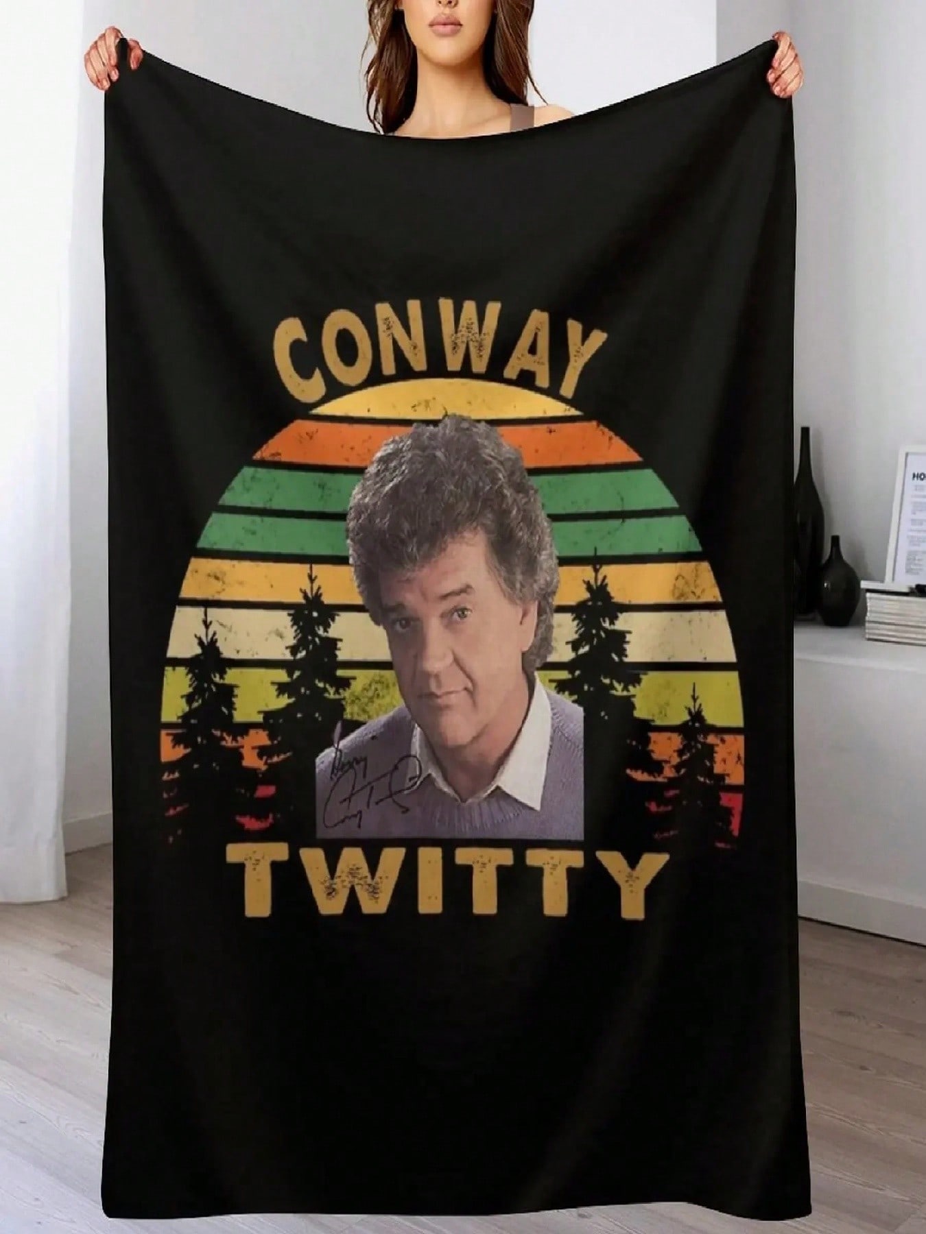 Conway Twitty Throw Blanket For  Luxury Throw Blankets Sofas Of Decoration Multi-Purpose Blankets 75X95CM