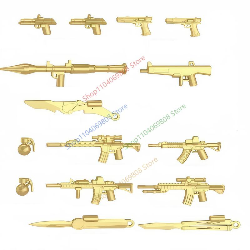 MOC Figure Accessory Building Block Game character Weapons Set Black Eagle Boxing Gloves Armor Shield Dart Machete Brick Toy N22