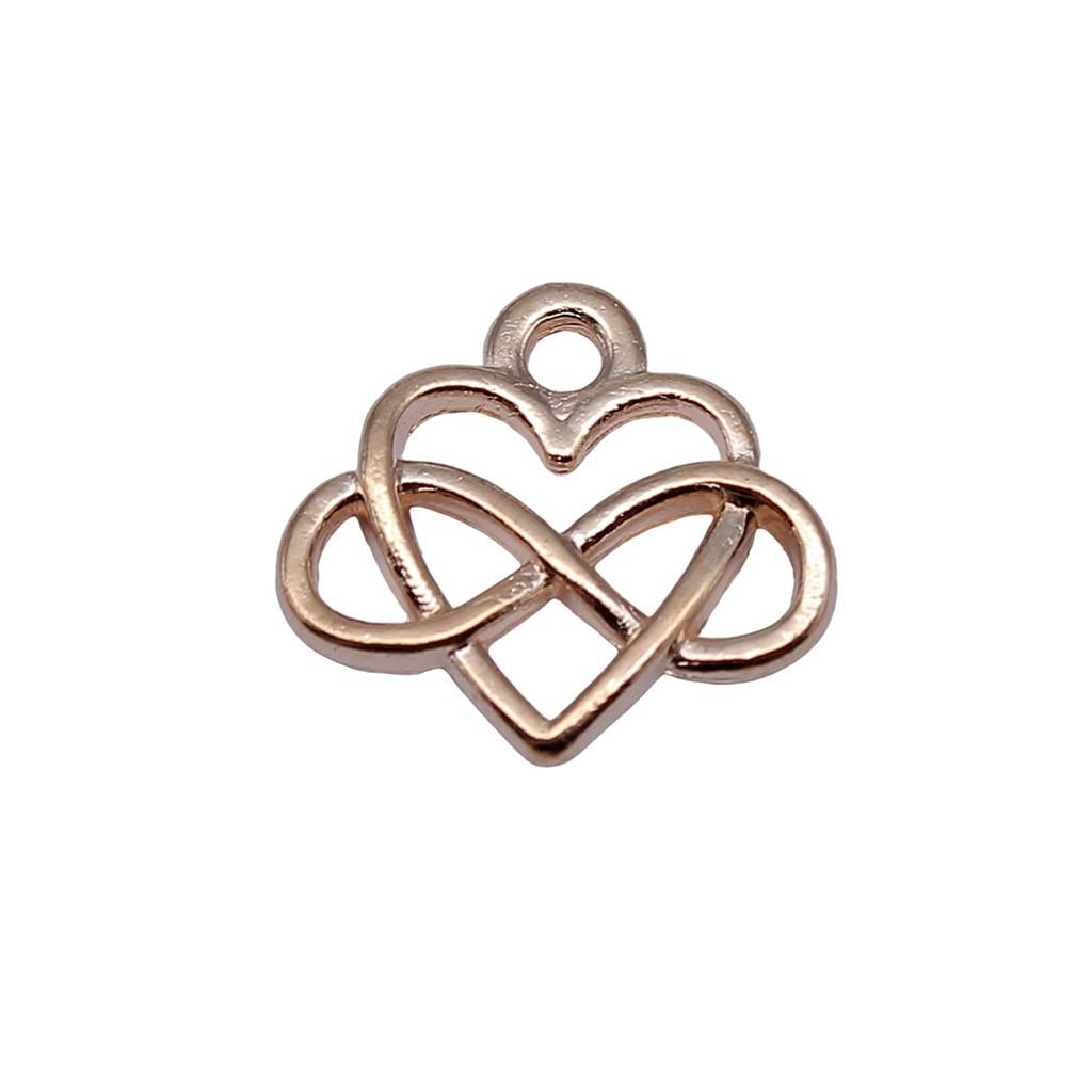 Charms Openwork Heart Pendants Vintage Jewelry Supplies QC068