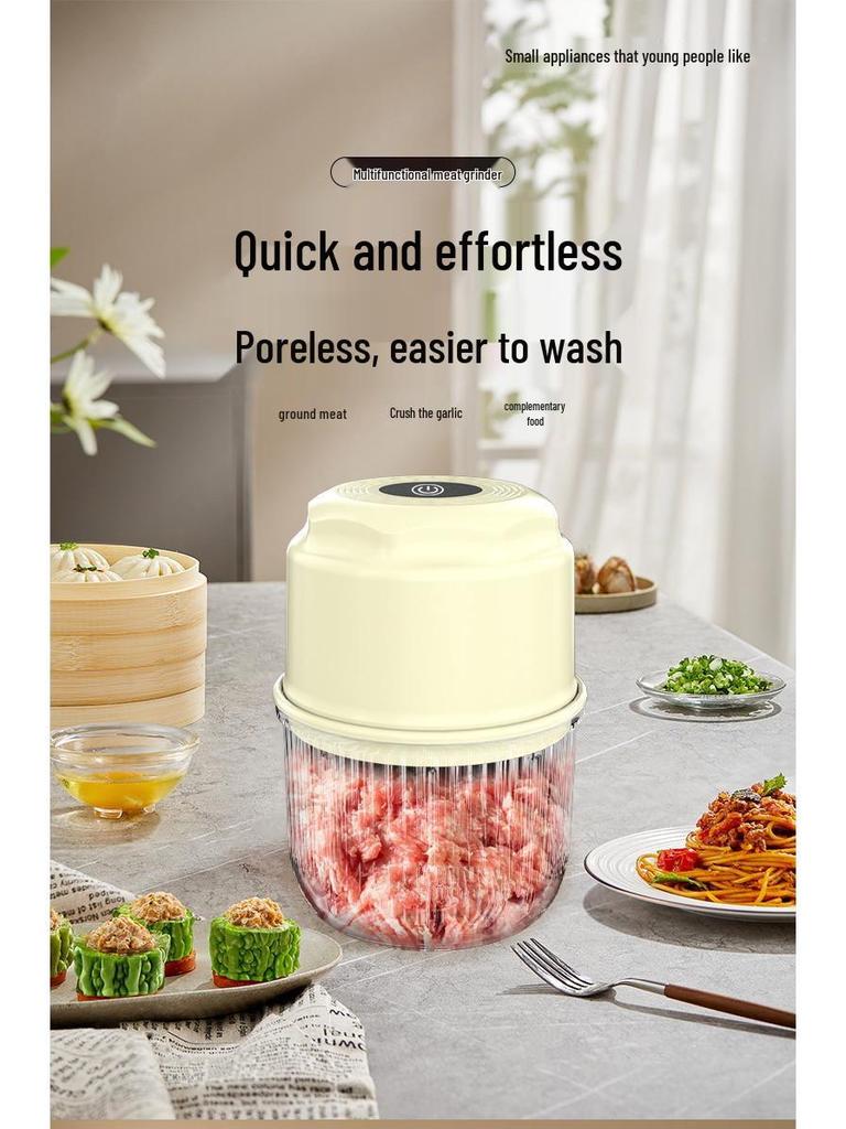 Automatic Mini Wireless Garlic Chopper & Food Processor