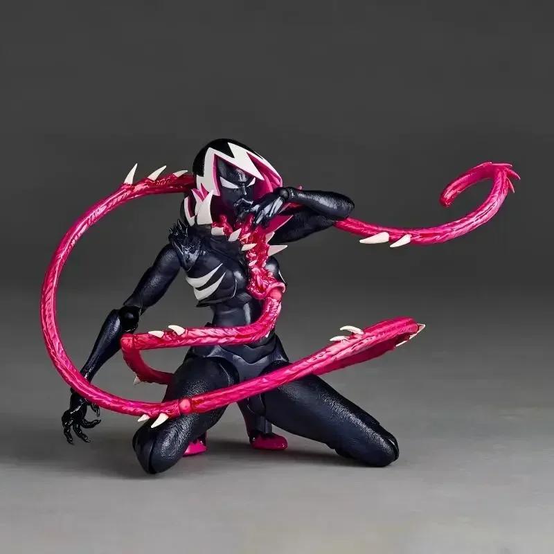 Symbiote Gwenom Action Figure Kaiyodo Revoltech Amazing Yamaguchi Venomized Gwen Stacy Anime Model Gift Toys NEW KO Poseable Articulated Scale