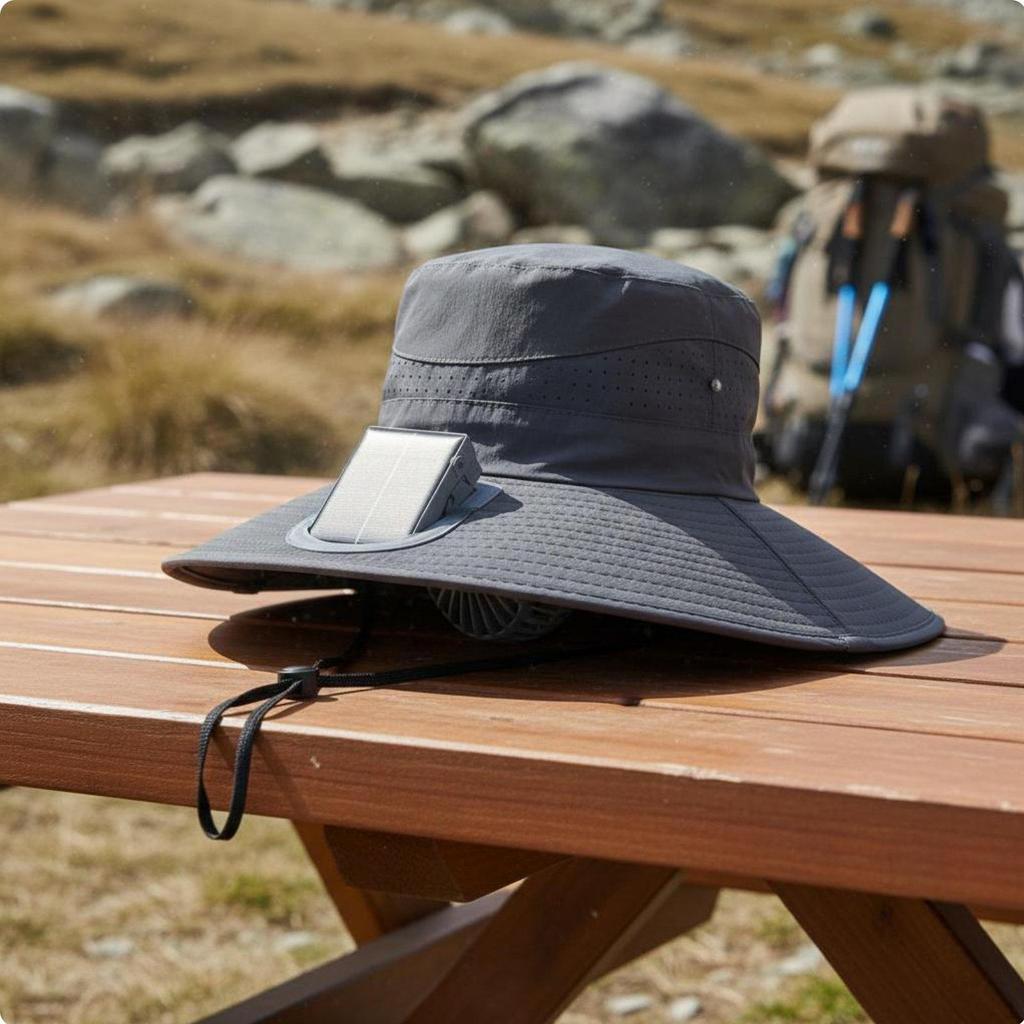 Solar Fan Hat Universal Fit Fisherman with Lightweight Outdoor Headwear for Fishers,